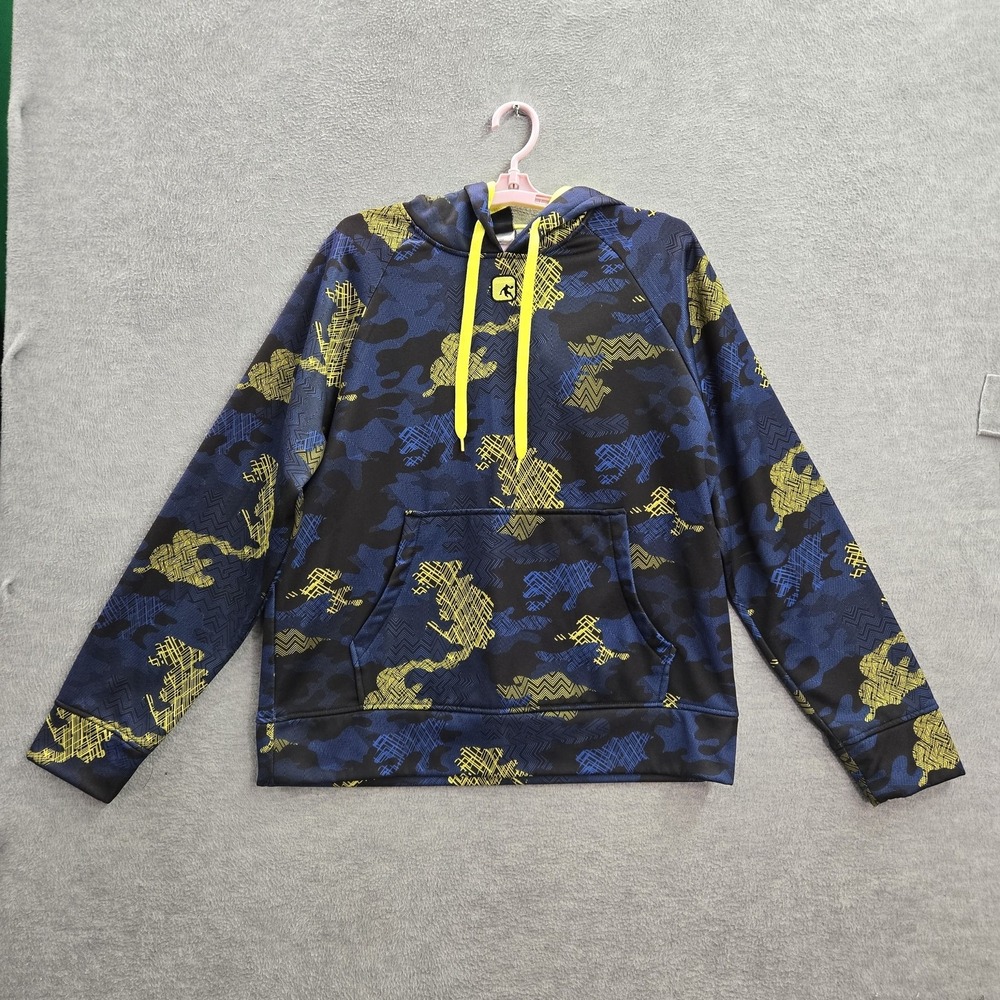 AND1 Boys Hoodie S Black Logo Embroidery Camouflage Basketball Player